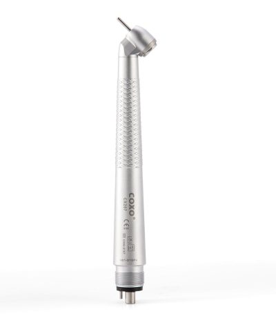 COXO CX207 Dental High Speed Handpiece Air Turbine 45° Angle Standard Head 4 Holes Coupler