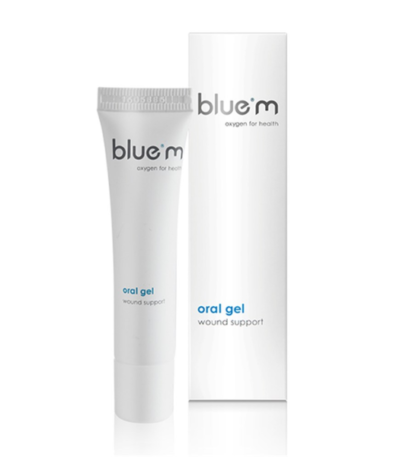 Blue m oral gel 15ml tube with active oxygen for dental implant wound healing