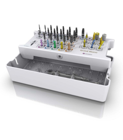 Neodent Grand Morse full surgical set tray with color coded implant drills