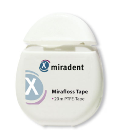 Miradent Mirafloss® CHX Tape chlorhexidine dental floss for plaque removal and gum care