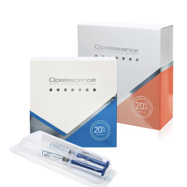 Opalescence PF 20% Teeth Whitening Gel by Ultradent Ultradent Opalescence PF 20% carbamide peroxide teeth whitening gel syringe